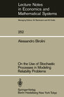 Buchcover On the Use of Stochastic Processes in Modeling Reliability Problems