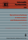 Buchcover Sprachverarbeitung in Information und Dokumentation