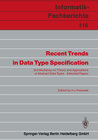Buchcover Recent Trends in Data Type Specification