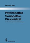 Buchcover Psychopathie — Soziopathie — Dissozialität