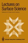 Buchcover Lectures on Surface Science
