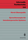 Buchcover Sprachkonzepte für benutzergerechte Systeme