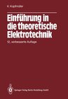 Buchcover Einführung in die theoretische Elektrotechnik