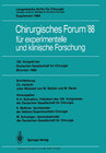 Buchcover 105. Kongreß der Deutschen Gesellschaft für Chirurgie München, 6.–9. April 1988