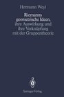 Buchcover Riemanns geometrische Ideen, ihre Auswirkung und ihre Verknüpfung mit der Gruppentheorie