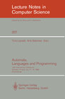 Buchcover Automata, Languages and Programming