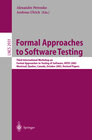 Buchcover Formal Approaches to Software Testing
