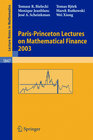 Buchcover Paris-Princeton Lectures on Mathematical Finance 2003