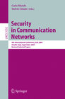 Buchcover Security in Communication Networks