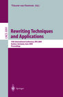Buchcover Rewriting Techniques and Applications