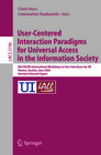 Buchcover User-Centered Interaction Paradigms for Universal Access in the Information Society