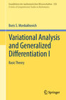 Buchcover Variational Analysis and Generalized Differentiation I