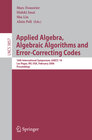 Buchcover Applied Algebra, Algebraic Algorithms and Error-Correcting Codes