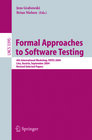 Buchcover Formal Approaches to Software Testing