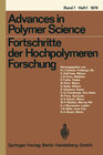 Buchcover Fortschritte der Hochpolymeren Forschung