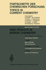 Buchcover New Results in Boron Chemistry