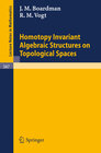 Buchcover Homotopy Invariant Algebraic Structures on Topological Spaces