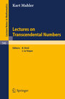 Buchcover Lectures on Transcendental Numbers