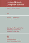 Buchcover Computer Programs for Spelling Correction