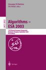 Buchcover Algorithms - ESA 2003
