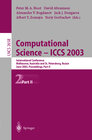 Buchcover Computational Science - ICCS 2003