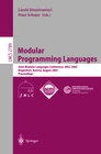 Buchcover Modular Programming Languages