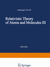 Buchcover Relativistic Theory of Atoms and Molecules III