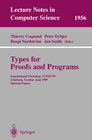 Buchcover Types for Proofs and Programs