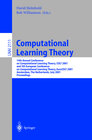 Buchcover Computational Learning Theory