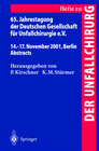 Buchcover 65. Jahrestagung der Deutschen Gesellschaft für Unfallchirurgie e.V.