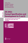 Buchcover ZB 2002: Formal Specification and Development in Z and B
