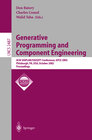 Buchcover Generative Programming and Component Engineering