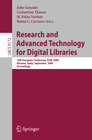 Buchcover Research and Advanced Technology for Digital Libraries