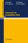 Buchcover Seminaire de Probabilites XXIX