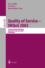 Buchcover Quality of Service - IWQoS 2003