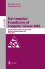 Buchcover Mathematical Foundations of Computer Science 2003