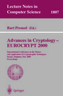 Buchcover Advances in Cryptology – EUROCRYPT 2000