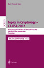 Buchcover Topics in Cryptology - CT-RSA 2002