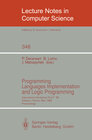 Buchcover Programming Languages Implementation and Logic Programming