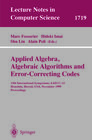 Buchcover Applied Algebra, Algebraic Algorithms and Error-Correcting Codes