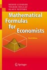 Buchcover Mathematical Formulas for Economists
