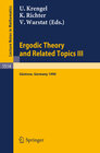Buchcover Ergodic Theory and Related Topics III