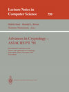 Buchcover Advances in Cryptology - ASIACRYPT '91