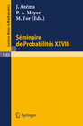 Buchcover Seminaire de Probabilites XXVIII