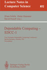 Buchcover Dependable Computing - EDCC-1