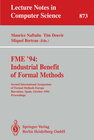 Buchcover FME '94: Industrial Benefit of Formal Methods