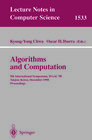 Buchcover Algorithms and Computation