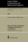 Buchcover Bounded Rational Behavior in Experimental Games and Markets