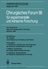 Buchcover 106. Kongreß der Deutschen Gesellschaft für Chirurgie München, 29. März — 1. April 1989