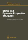 Buchcover Static and Dynamic Properties of Liquids